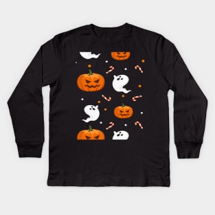 Halloween Pattern Kids Long Sleeve T-Shirt